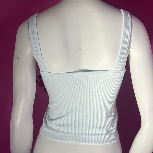 Free People Ribbed V-Neck Cropped Brami Size M/L - Picture 4 of 7